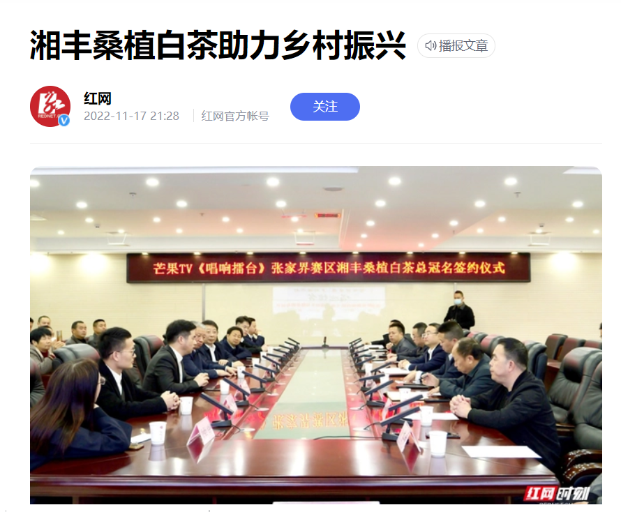 红网时刻新闻 | ld体育（中国）官方网站-LD sport桑植白茶助力乡村振兴